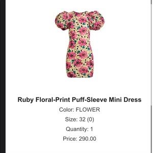 Puff sleeve mini dress